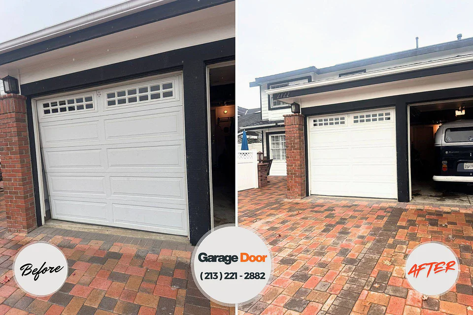 Before and after: garage door repair Fort Thomas, KY